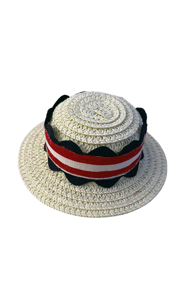 Beach Poochie Straw Doggy Hat