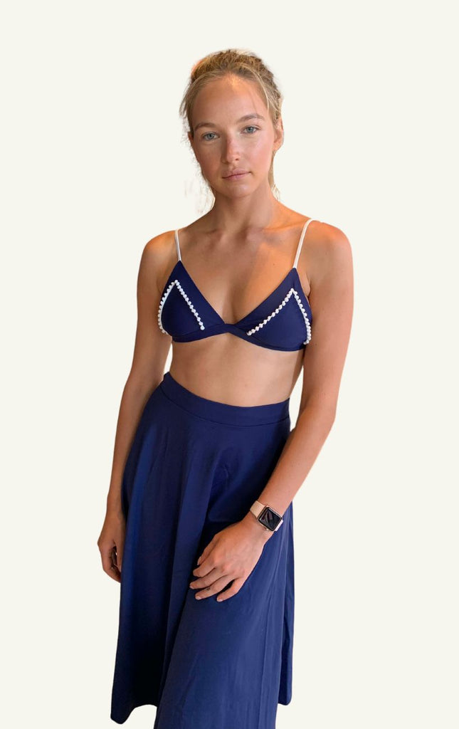 Surf Souleil  Malina Bralette in Navy Blue